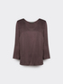 Blusa in raso stretch image number 4