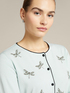 Cardigan embroidered in viscose ECOVERO™ image number 3