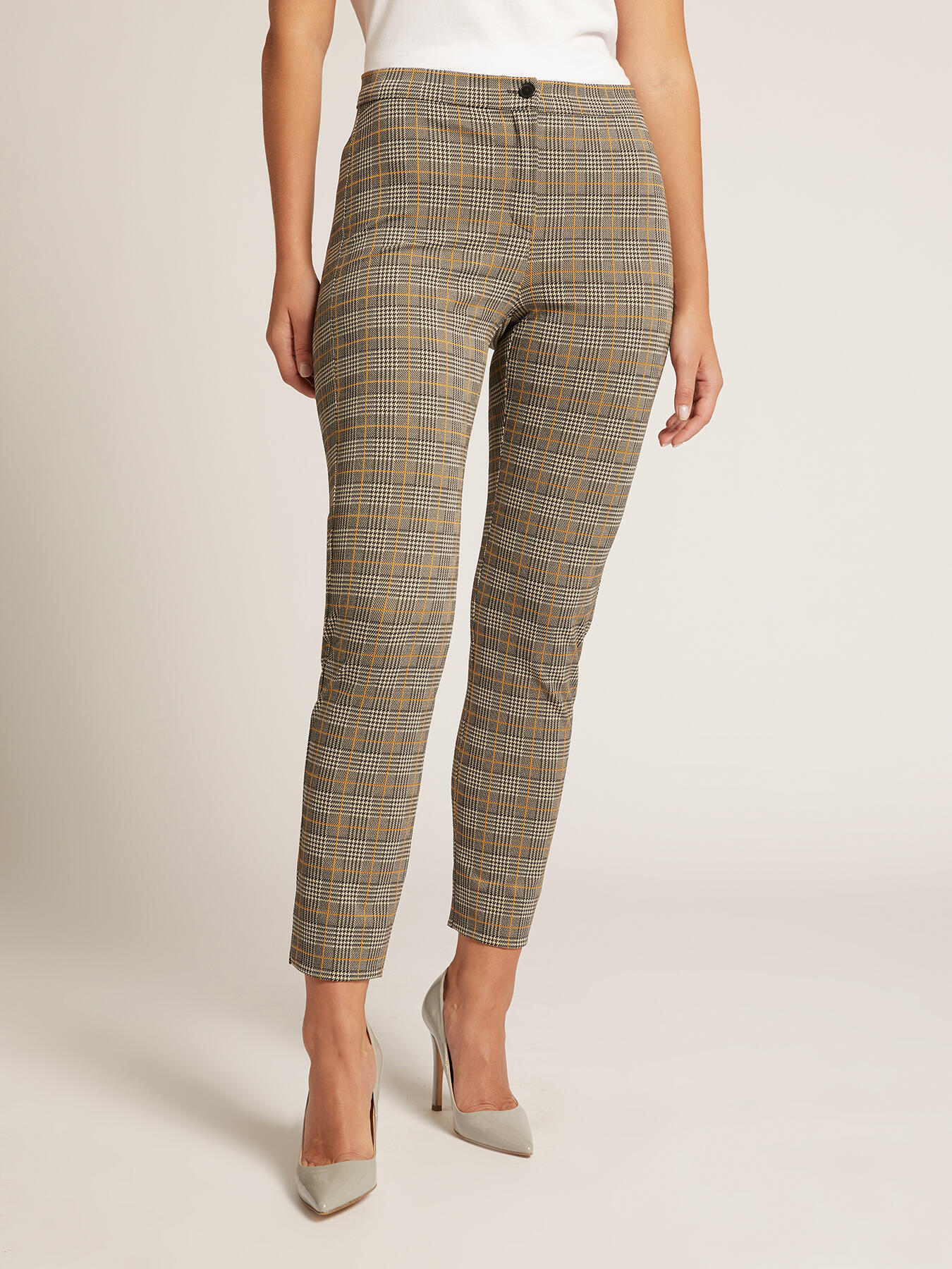 Pantalones skinny de cuadros image number 3