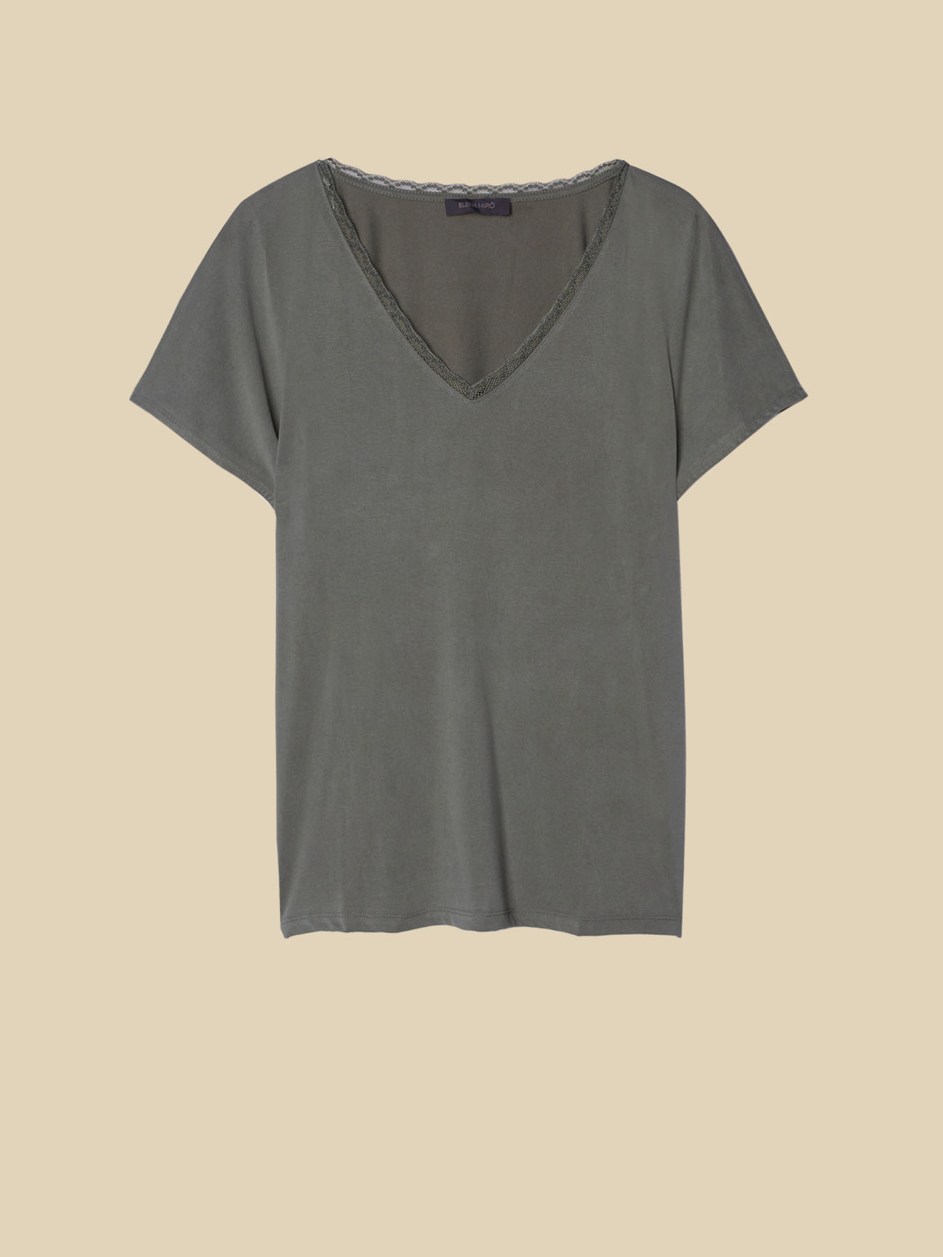 T-Shirt mit Spitzen-Bord&uuml;ren image number 4