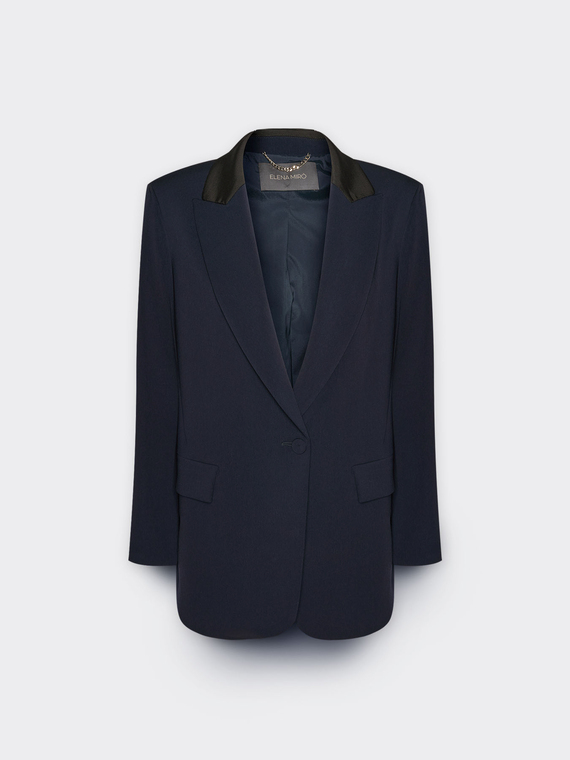 Blazer in crêpe fabric