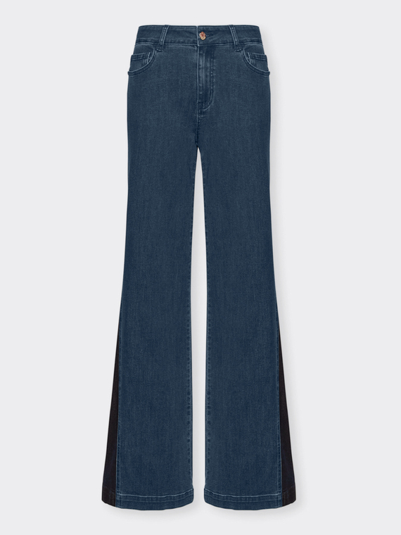 Flare jeans with side inserts