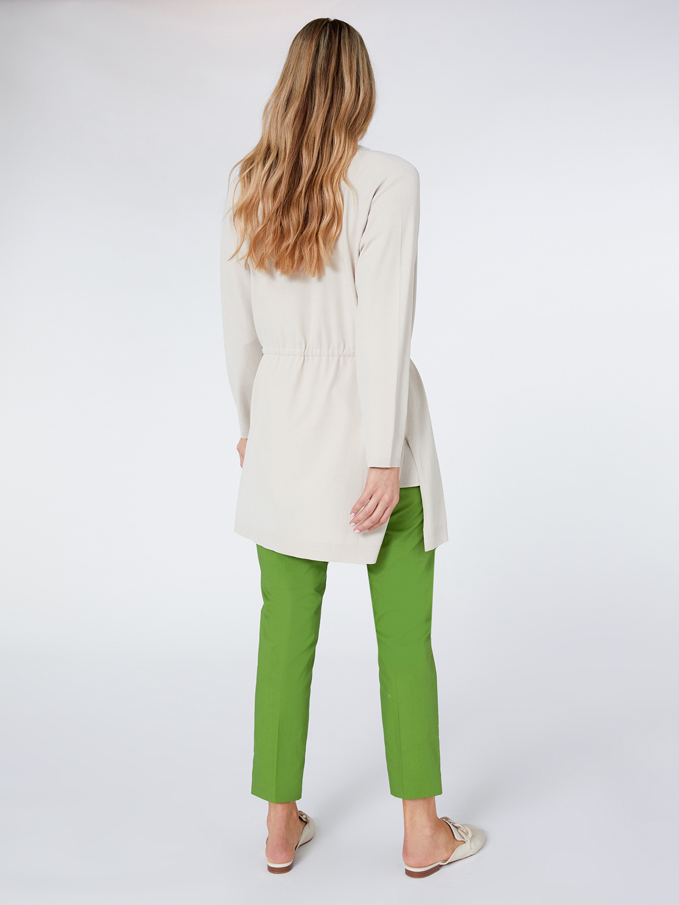 Long cardigan with belt image number 2