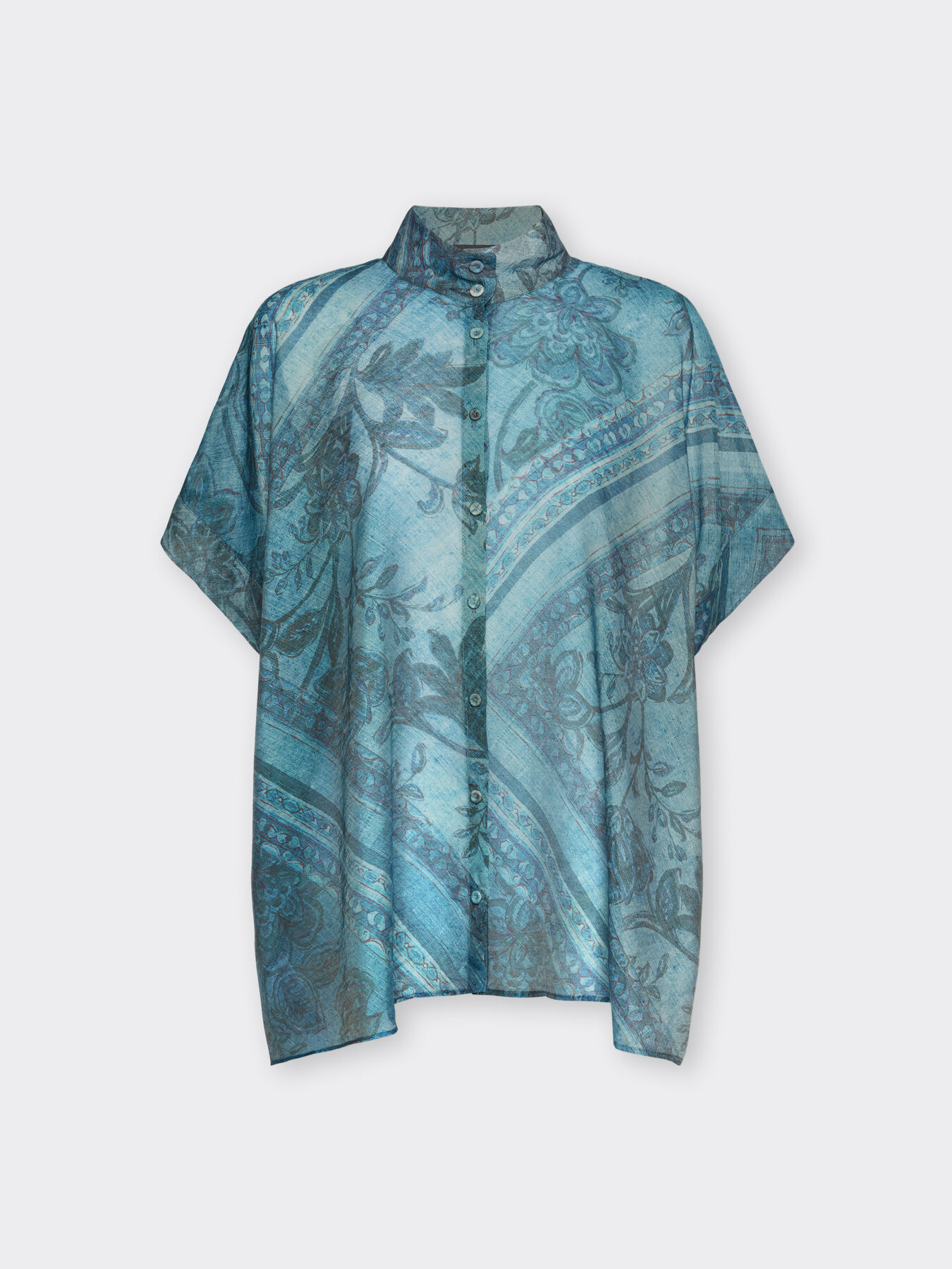 Printed lyocell shirt image number 4