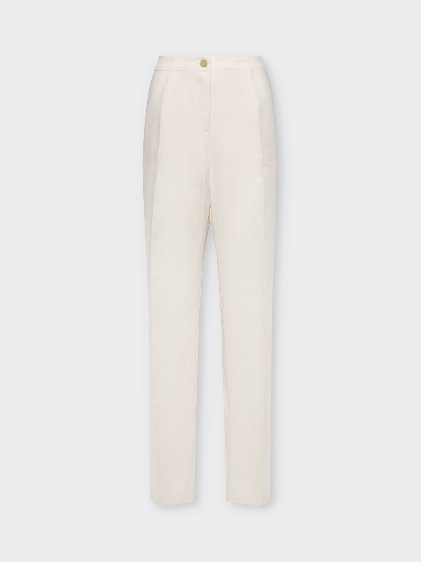 Pantalones de lino de corte relajado image number 4