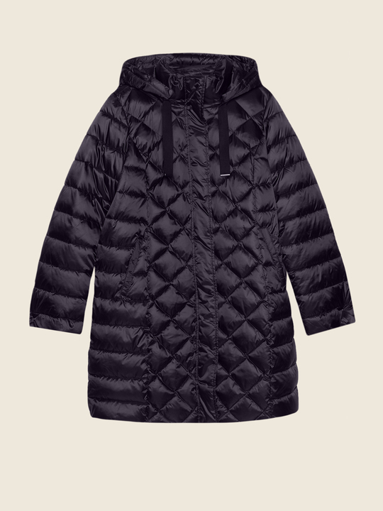 Elenamiro&nbsp;: Doudoune matelass&eacute;e &agrave; capuche Bleu_1