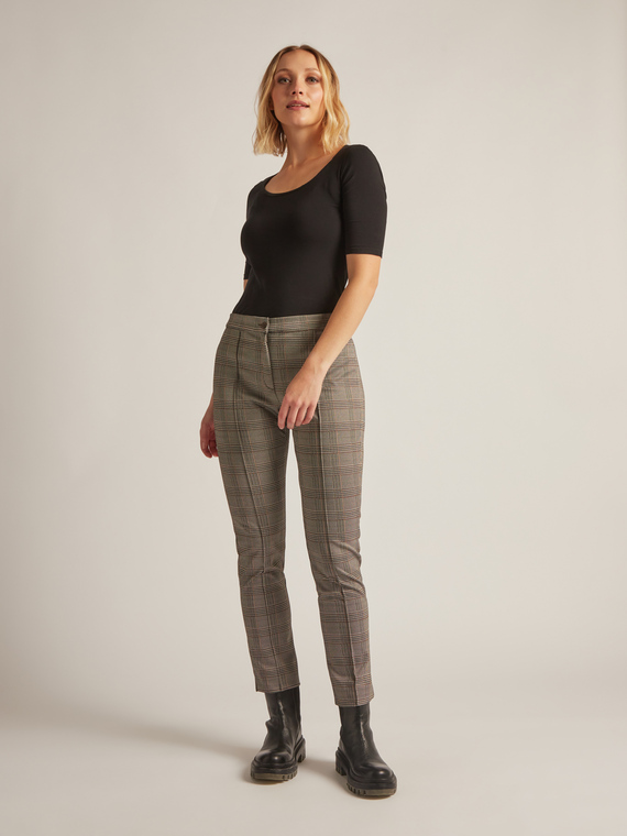 JACQUARD STOVEPIPE TROUSERS