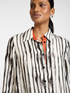 Striped viscose satin shirt image number 3