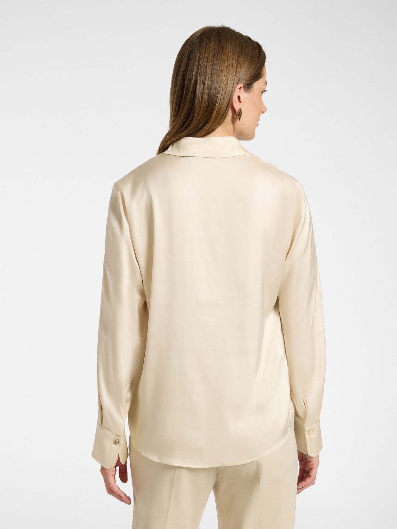 Camicia in raso di viscosa stretch image number 1