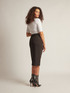 Stretch twill pencil skirt image number 1