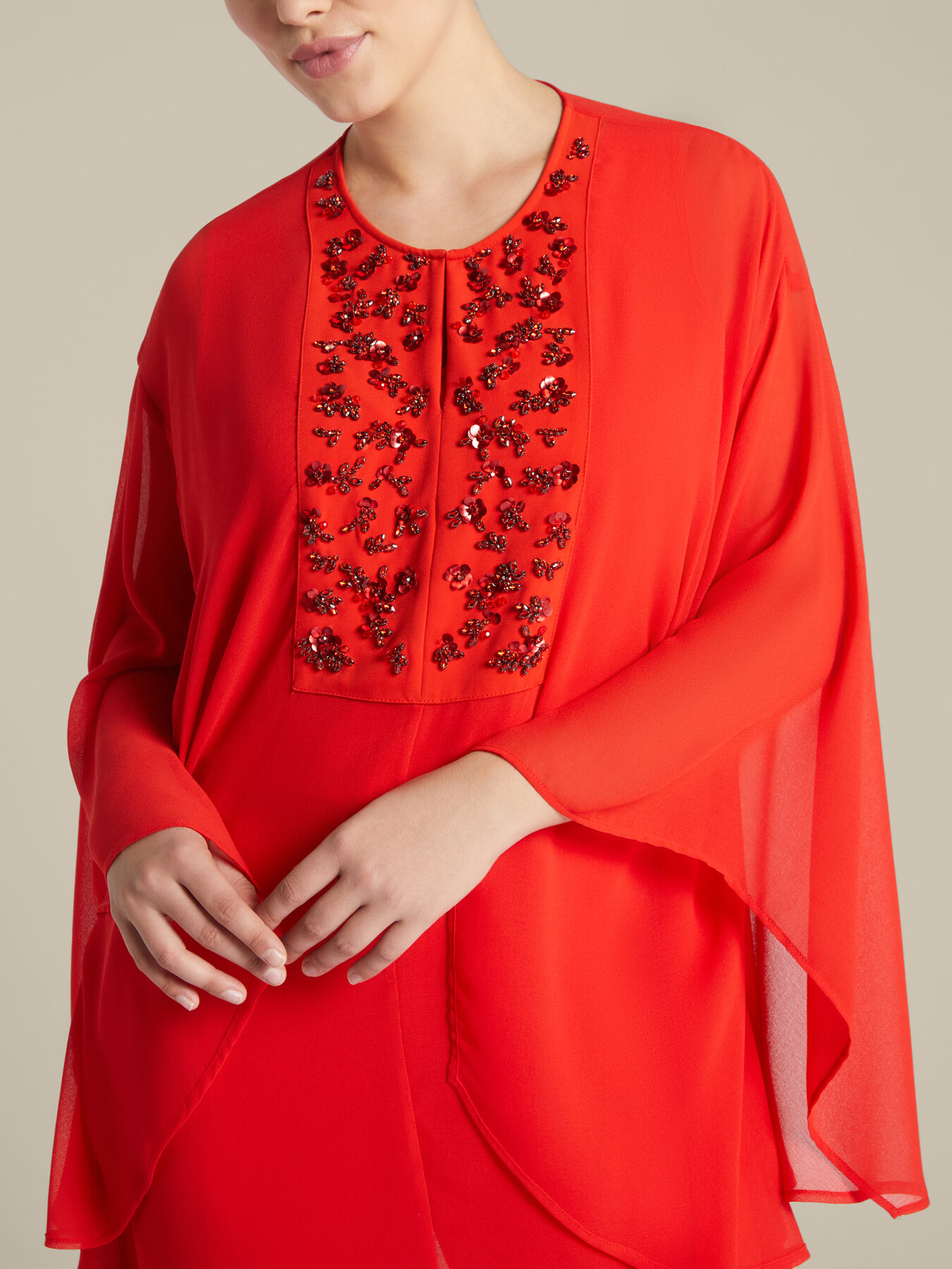 Long kaftan brod&eacute; image number 2