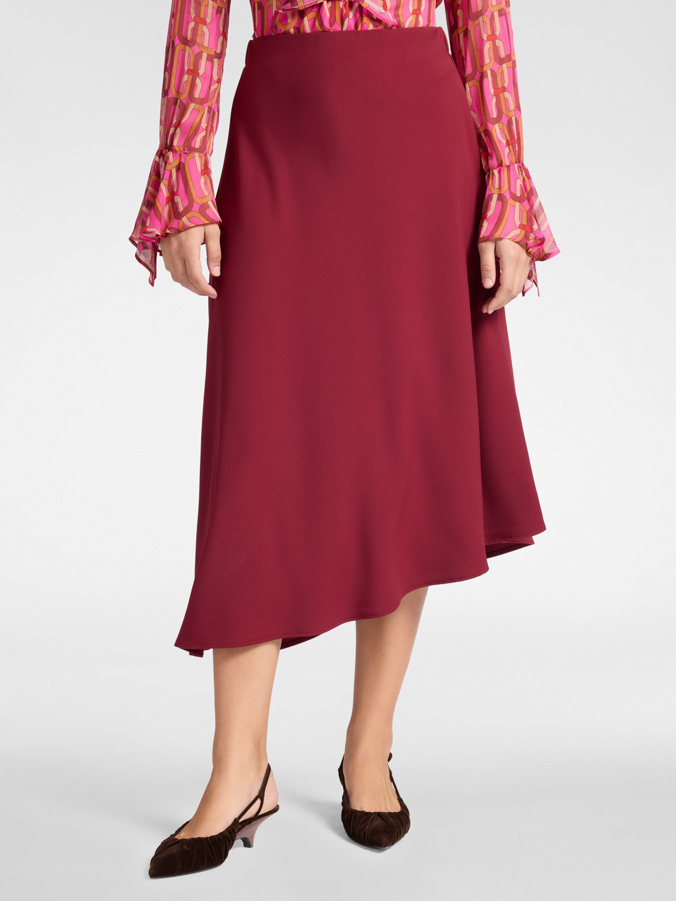 Asymmetrischer Rock aus Stretch-Cady image number 2