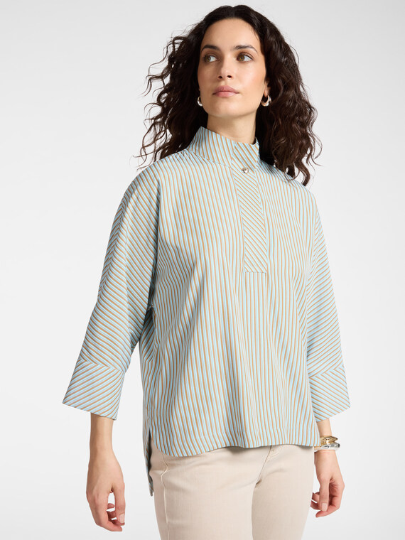 Blusa boxy rigata