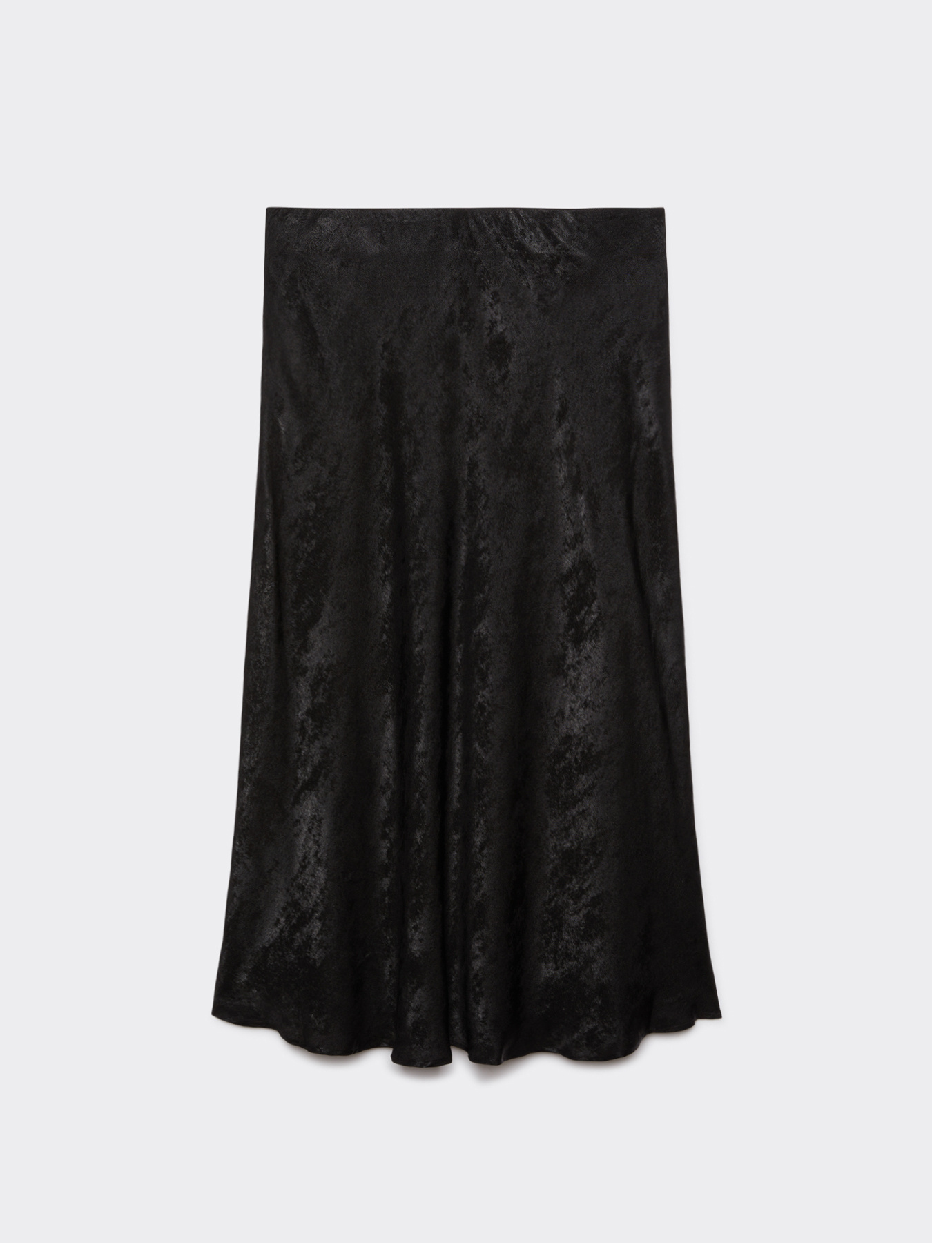 Glossy fabric midi skirt image number 4