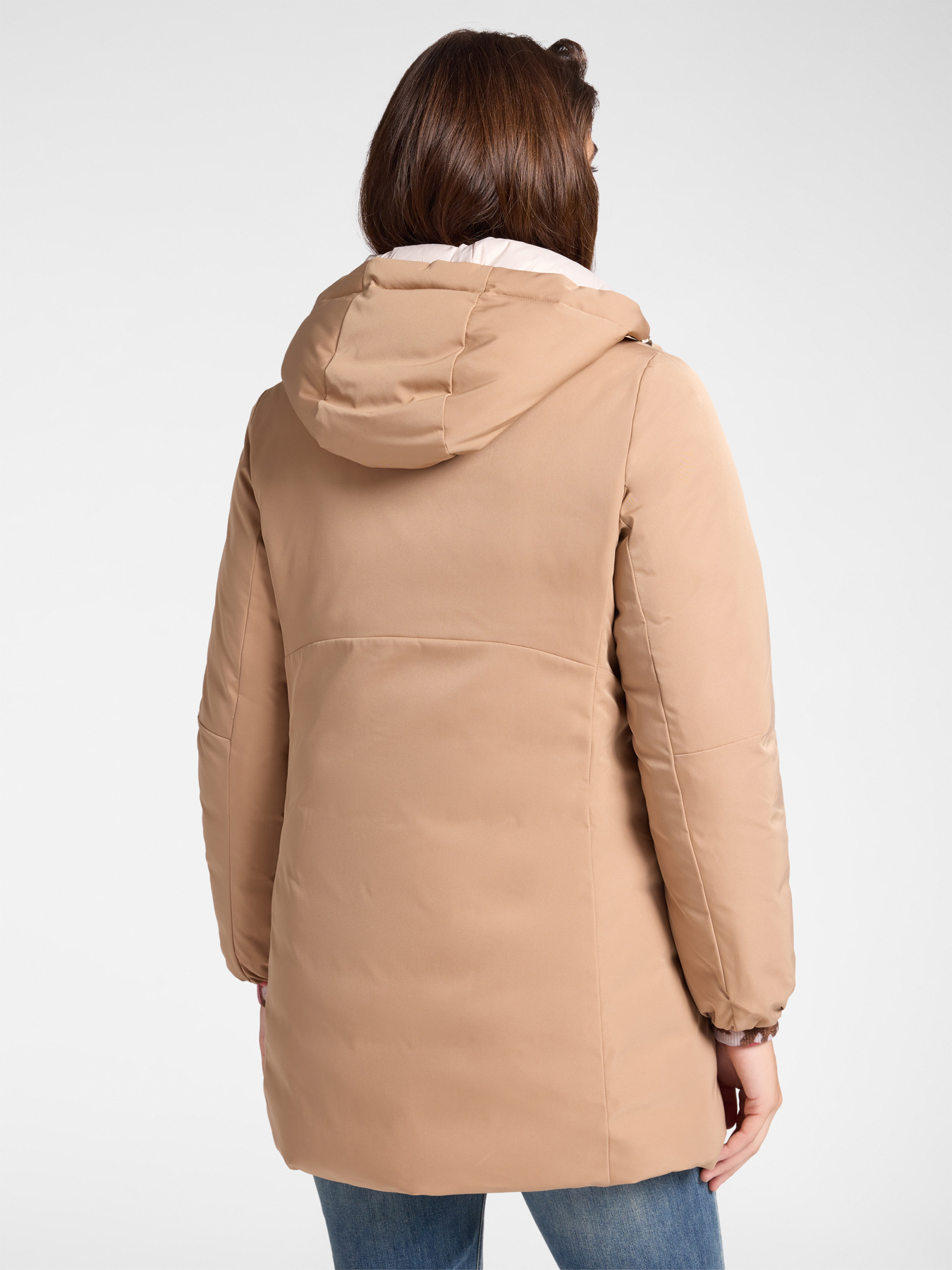 Reversible down jacket in water-repellent nylon image number 1