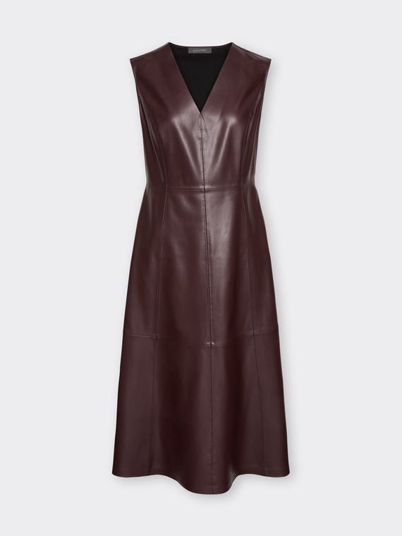 Robe trap&egrave;ze en tissu enduit