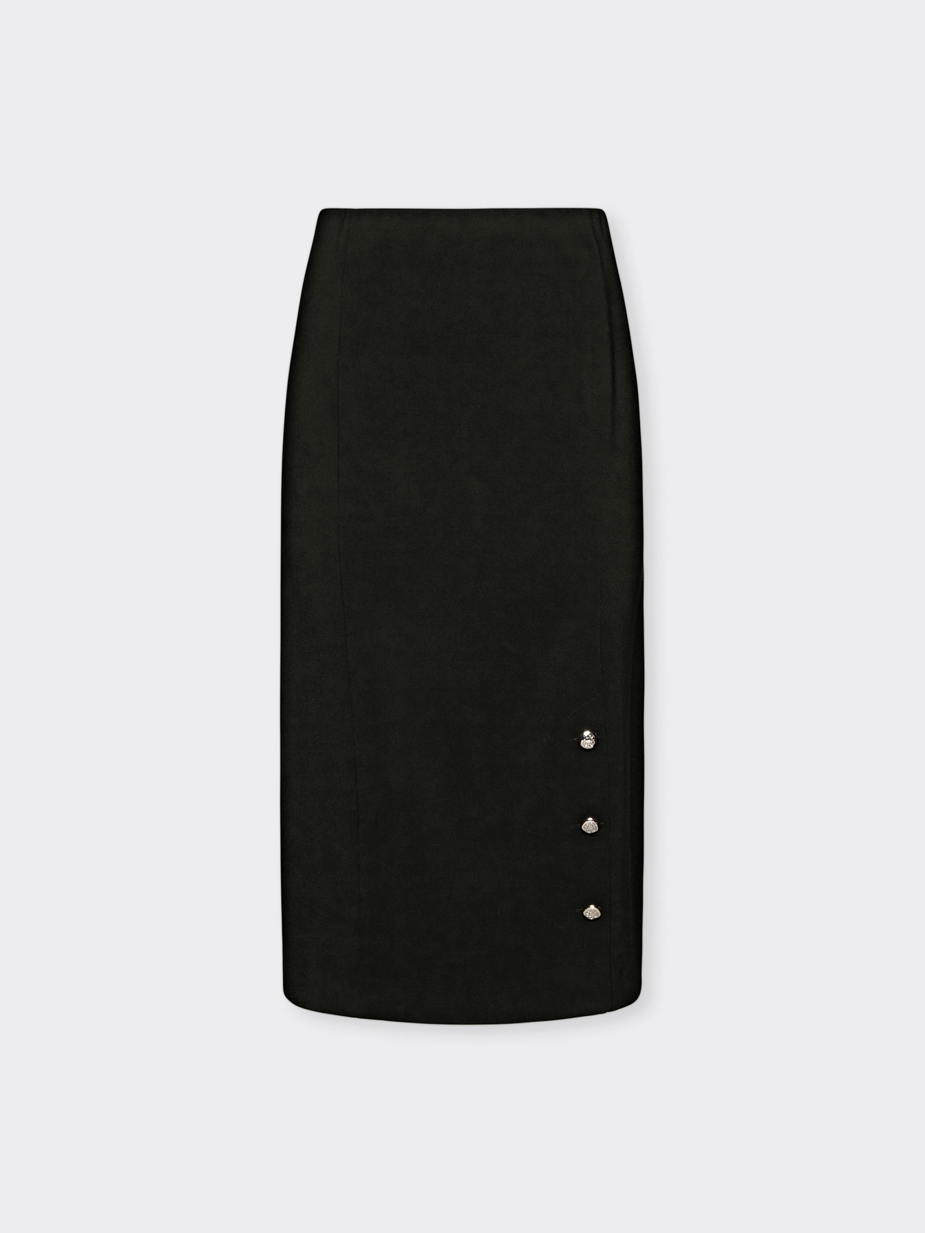 Stretch crepe pencil skirt image number 4