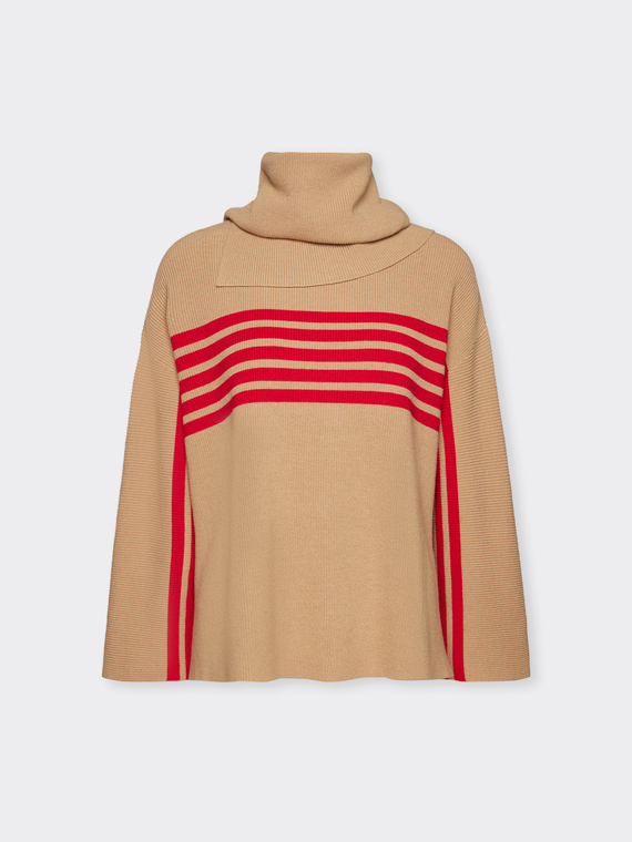 Sportlicher Pullover mit abnehmbarem Kragen