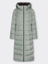 Long quilted nylon down jacket image number 4