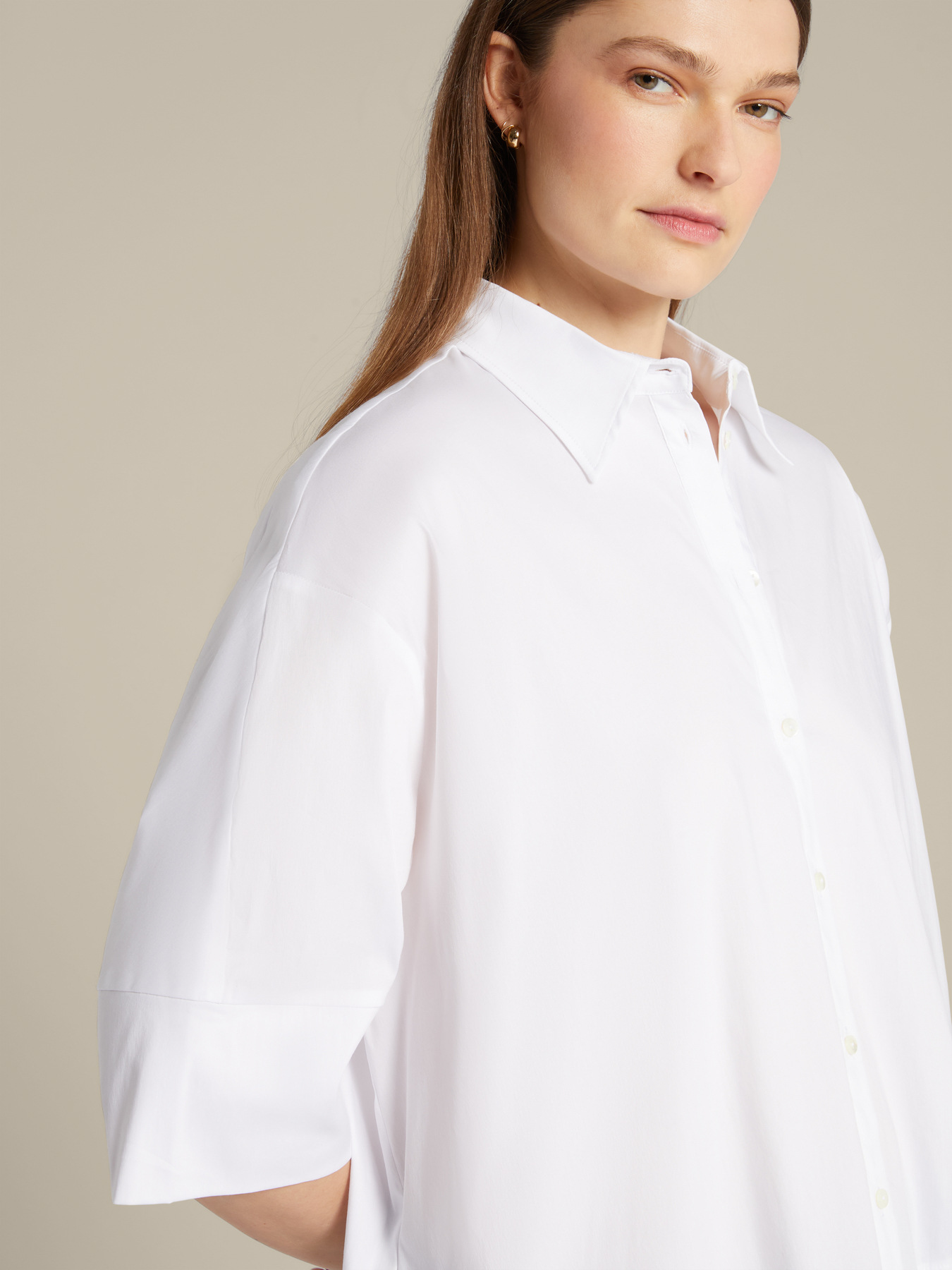 Boxy poplin shirt image number 3