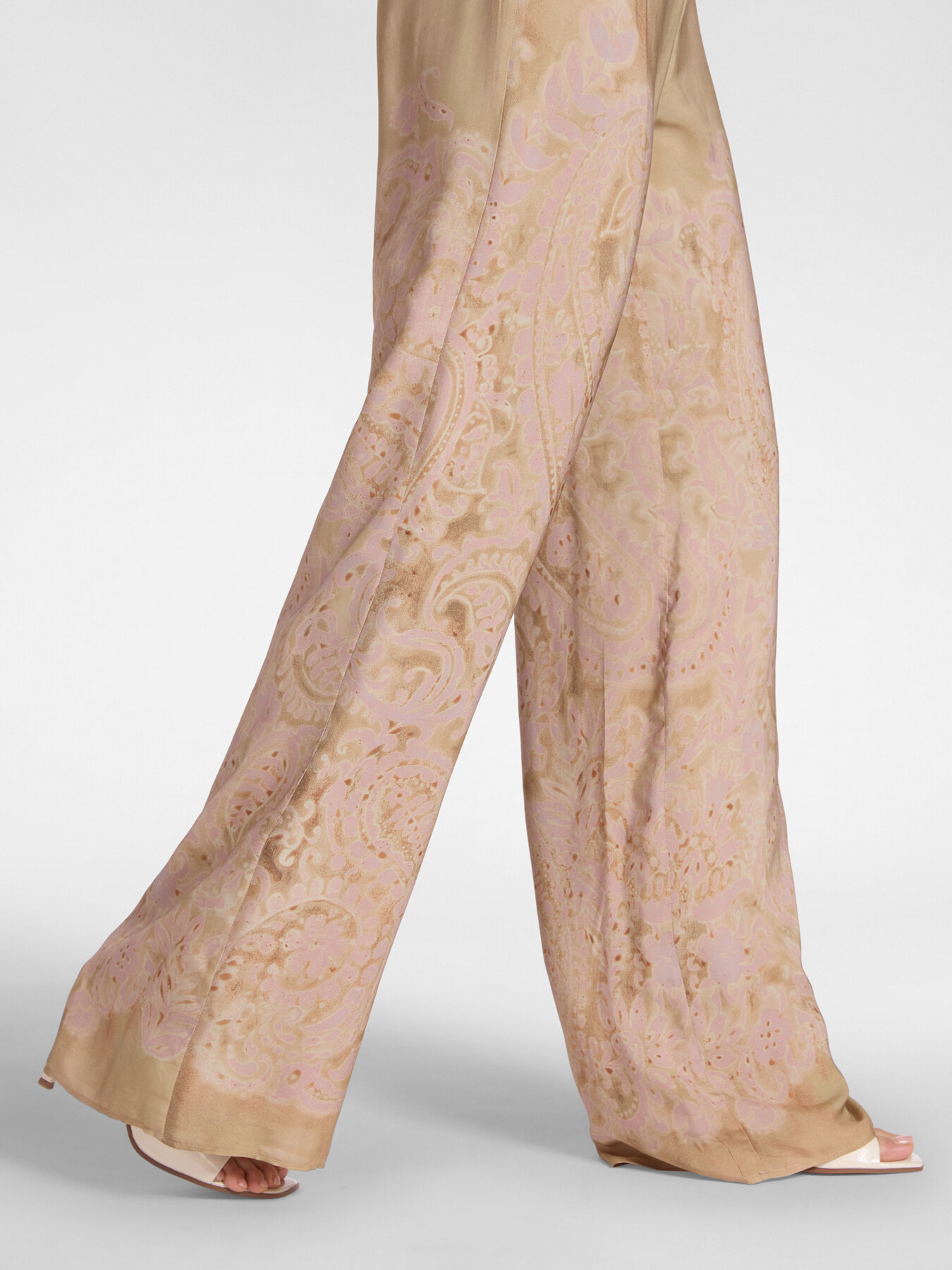 Printed straight-leg trousers image number 3