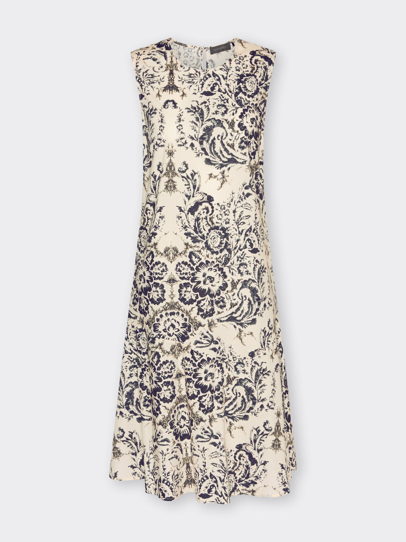 Vestido estampado em popeline image number 4