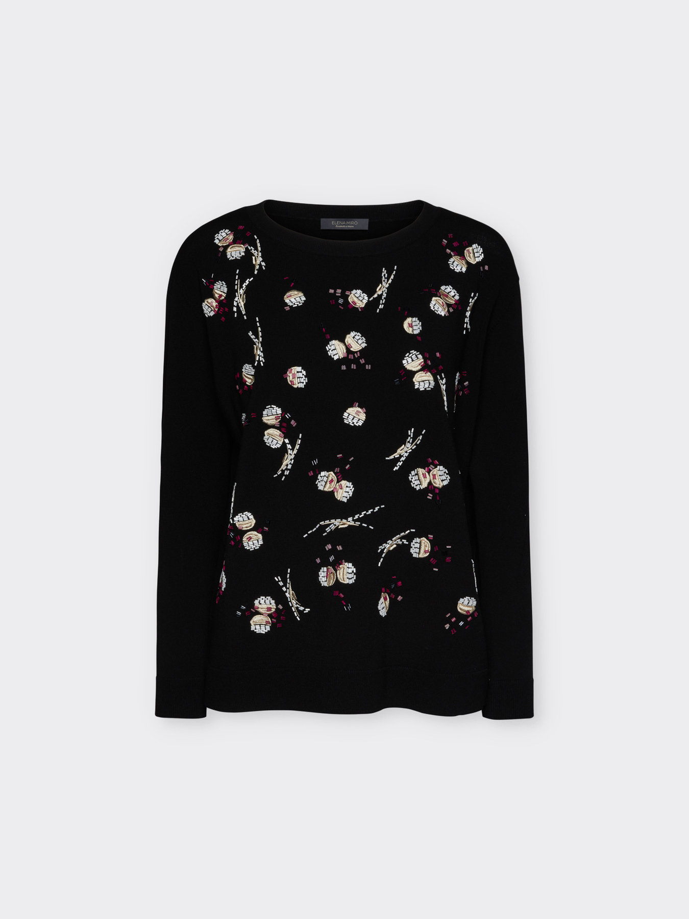 Sweater with cherry embroidery image number 4