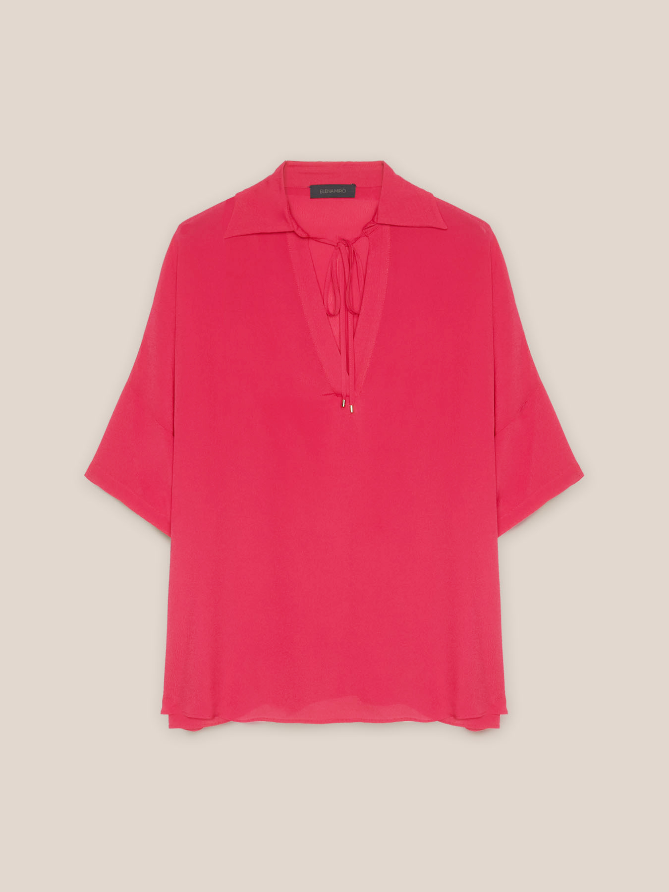 Blouse avec cordons et col en V image number 5