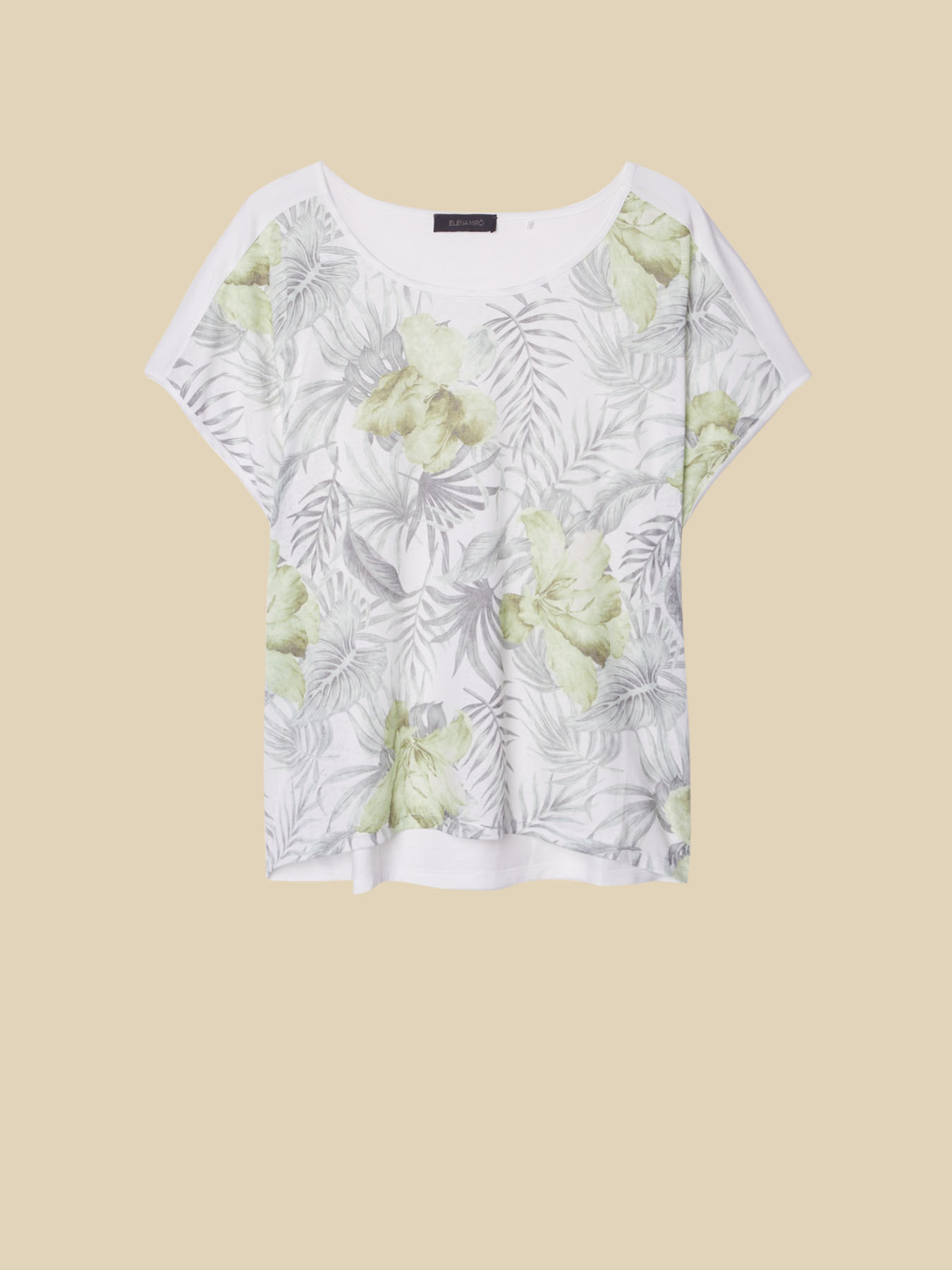 T-shirt con stampa foliage image number 4