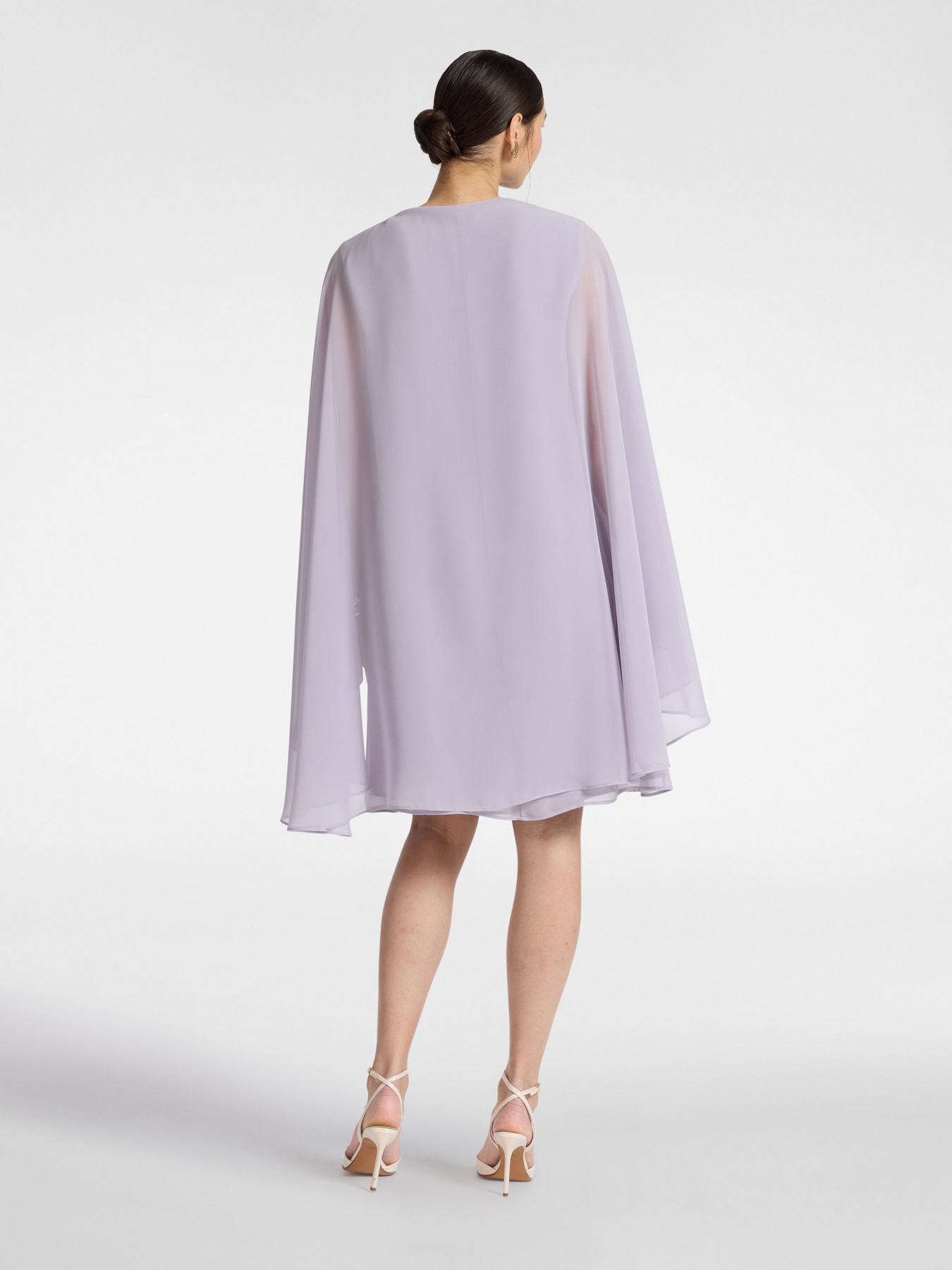 Vestido en capas de georgette image number 1