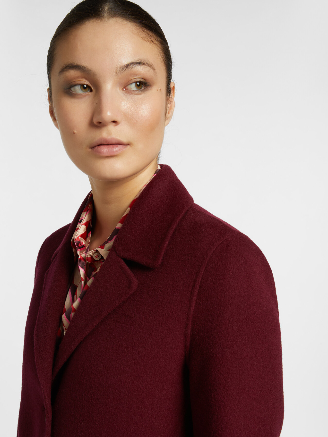 Tailored coat in double fabric image number 3