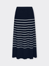Jupe mi-longue pliss&eacute;e ray&eacute;e image number 4