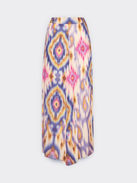 Pantalones estampados de viscosa
