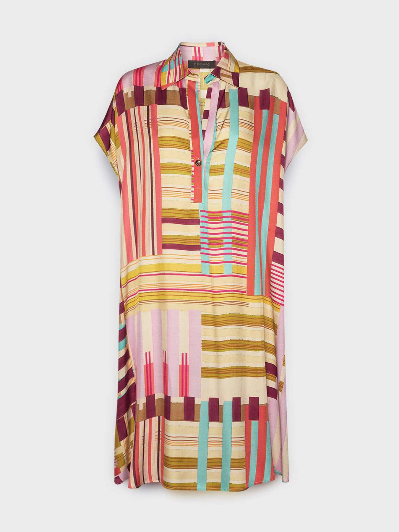 Printed satin dress image number 4