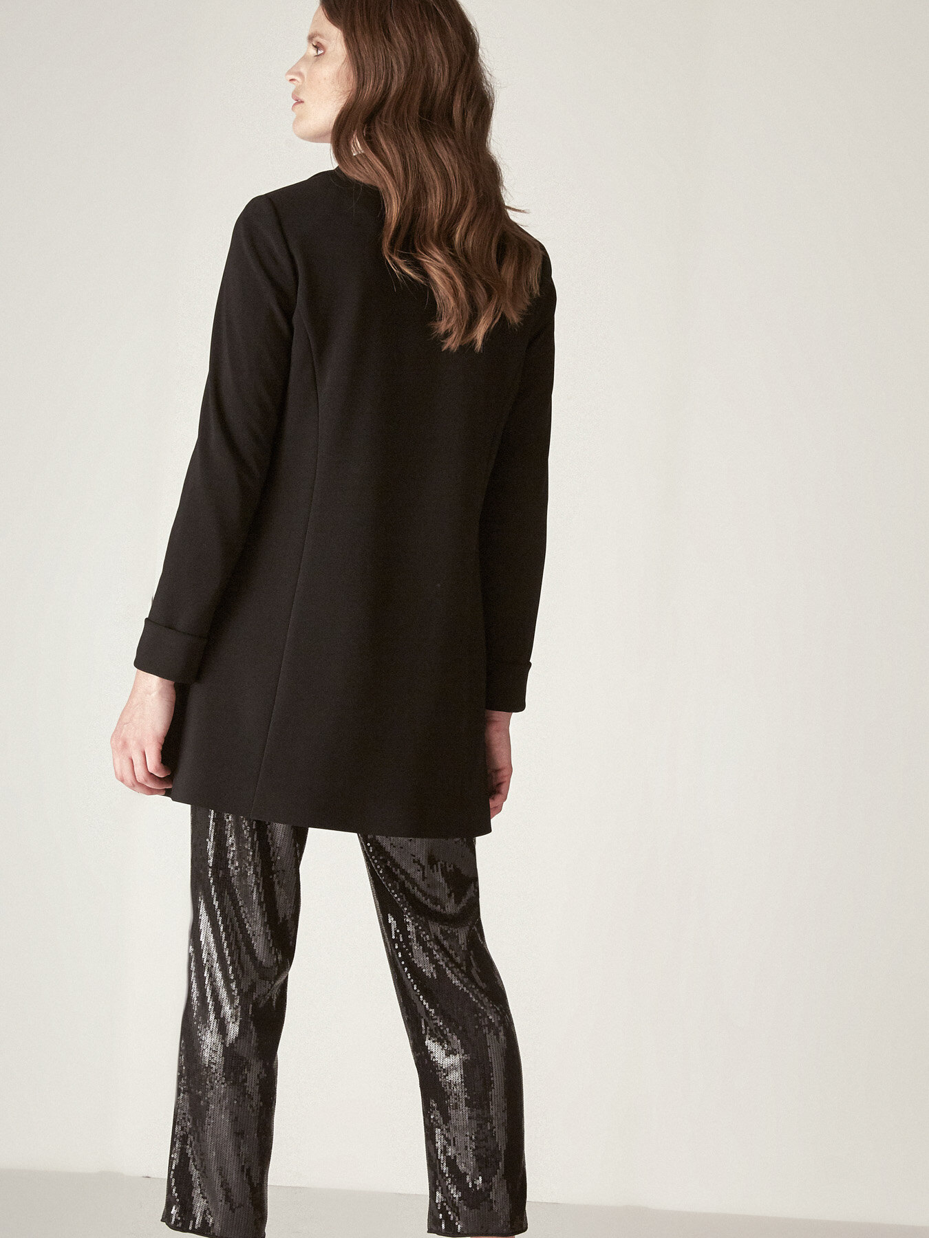 LANGE JACKE AUS WARM TOUCH SCUBA-STOFF image number 1