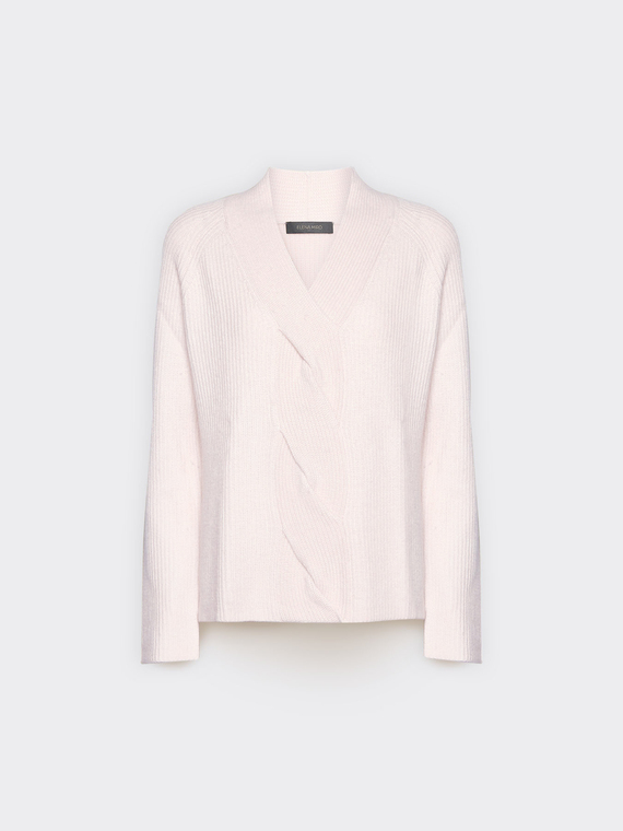 Pullover mit Maxi-Zopf