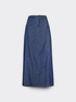 A-line midi skirt in Chambray image number 4