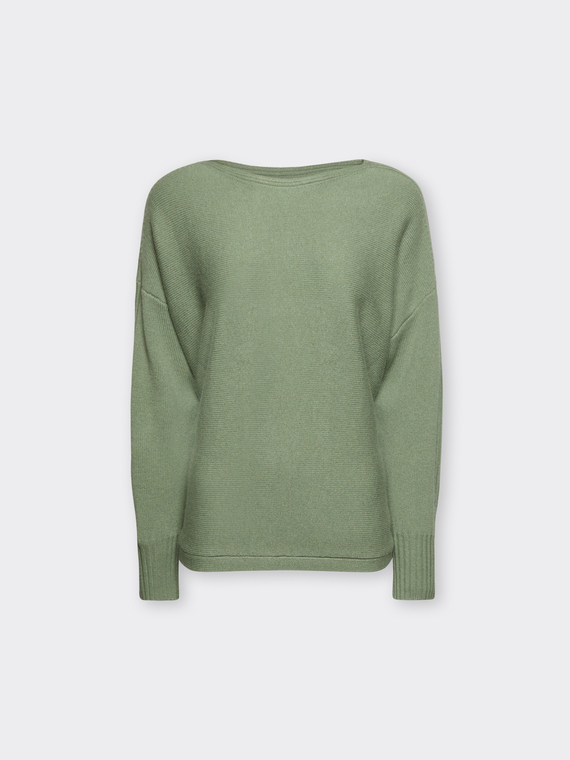 Pull en pure laine col bateau