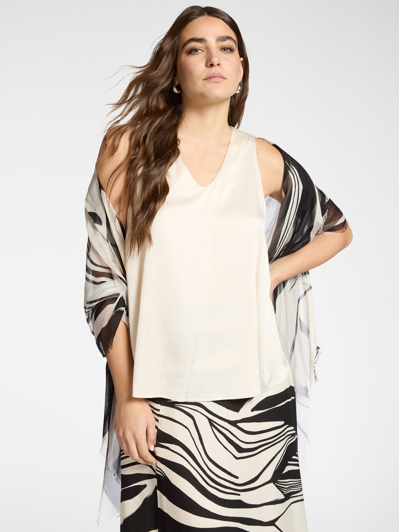Viscose satin top