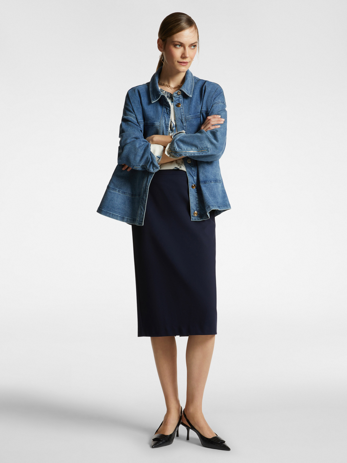 Veste en denim oversize image number 7