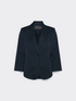 Stretch satin blazer image number 4