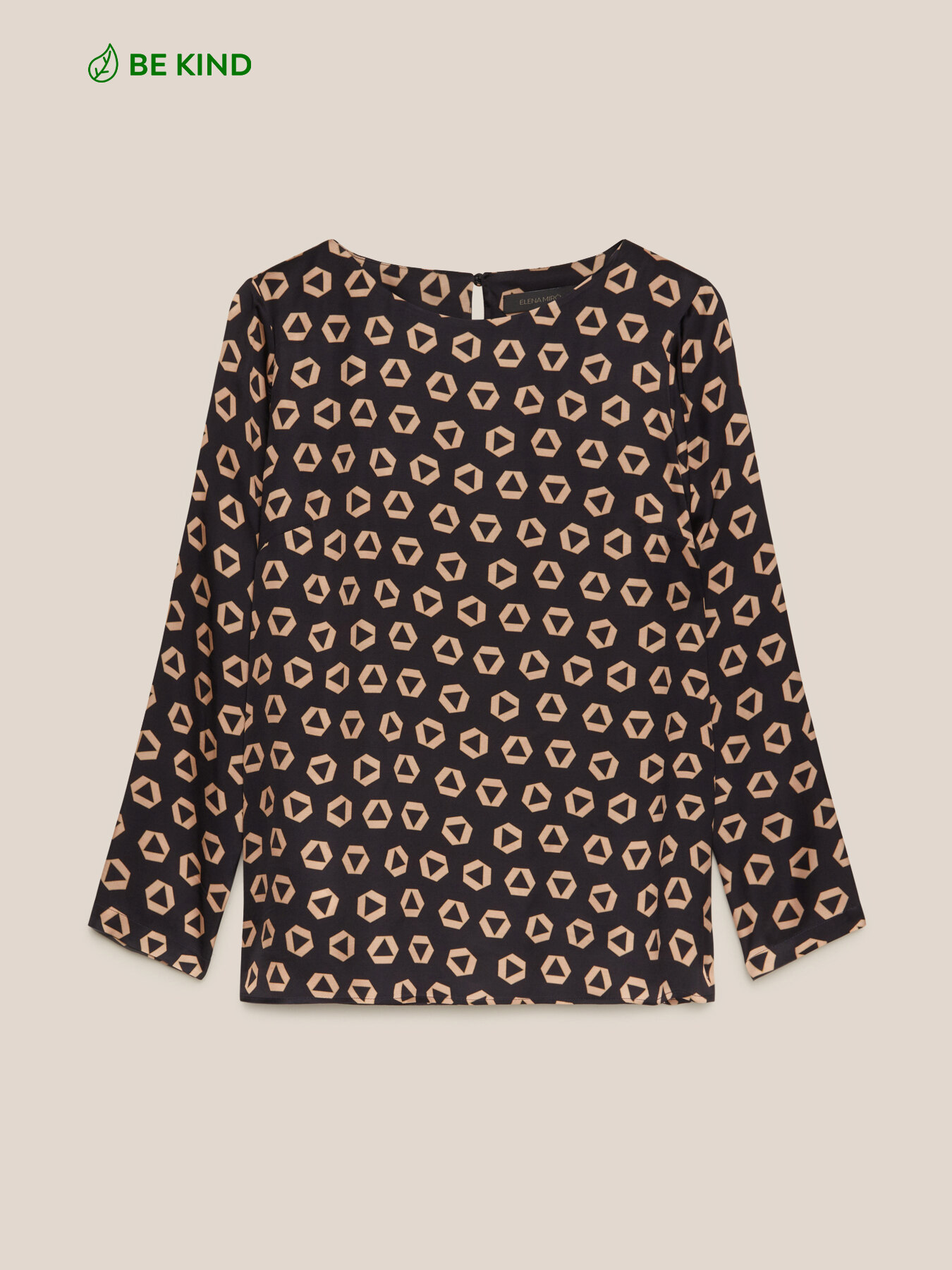 Blusa in raso stampato Ecovero&trade; image number 0