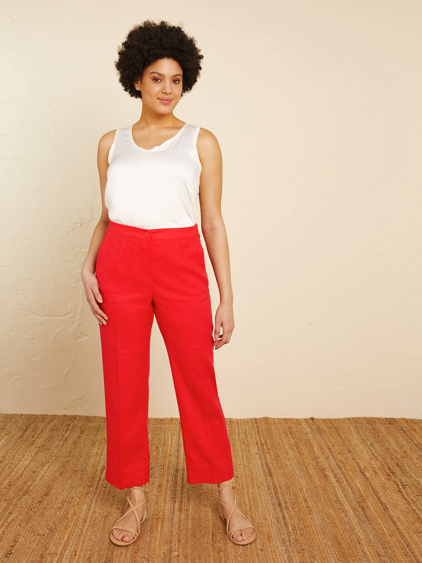 Pure linen trousers image number 0