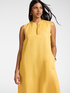 Long linen dress with V-neck image number 0
