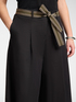 Pantalon cropped popeline taille haute avec ceinture image number 3