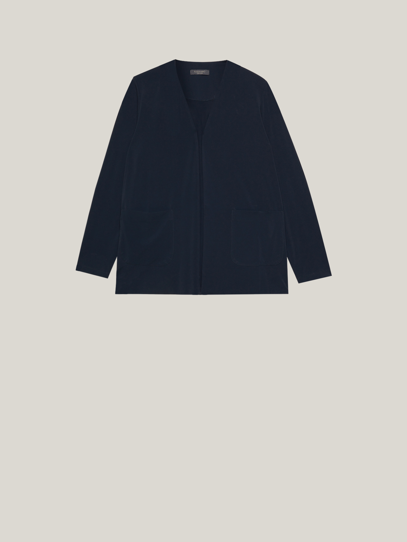 Long crepe jersey cardigan image number 0