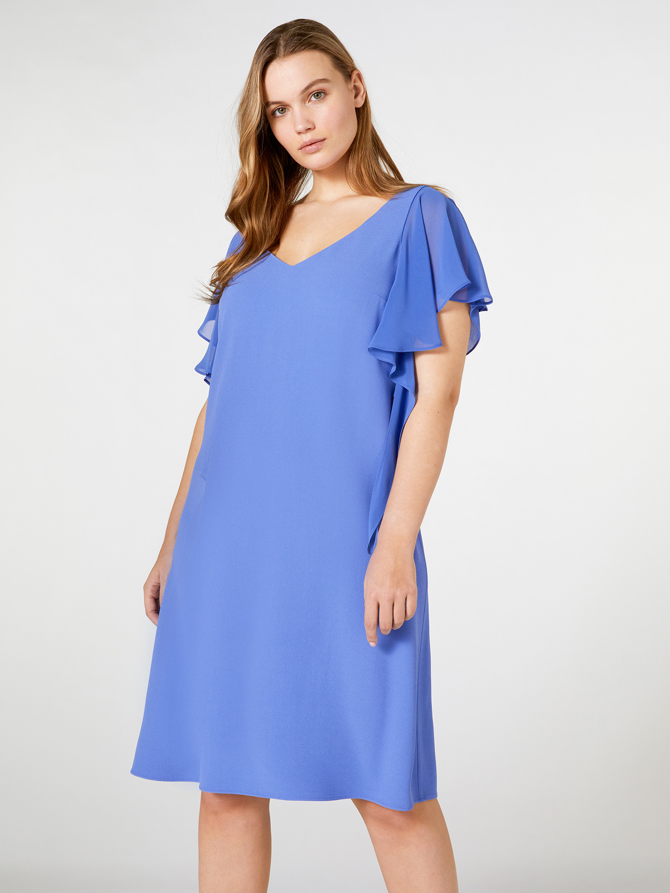 Abito elegante con maniche a volants image number 2