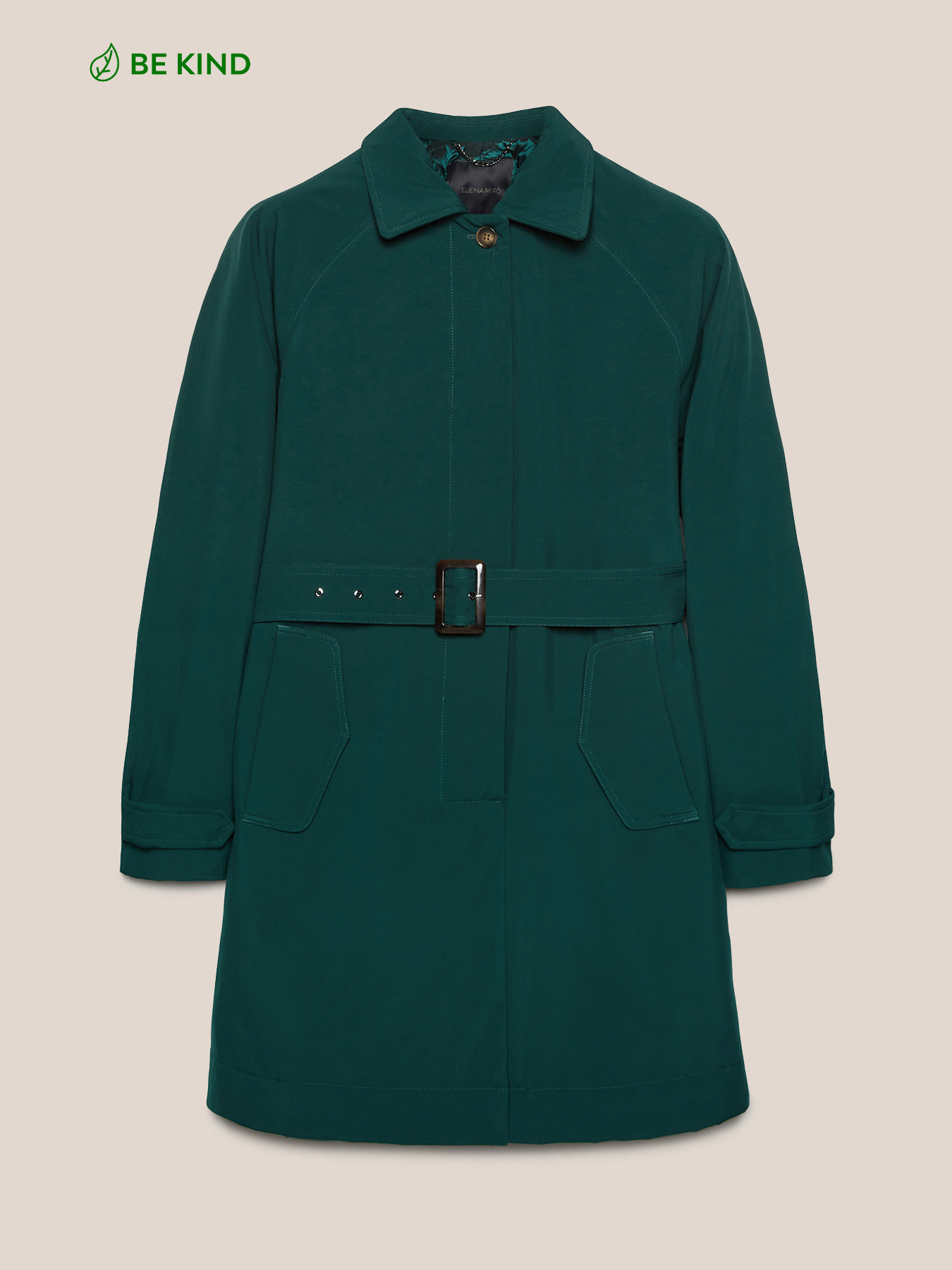 Wattierter Trenchcoat mit G&uuml;rtel image number 4