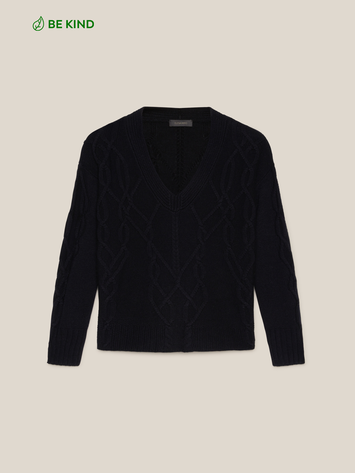 Jersey con cuello de pico, con mezcla de cachemir image number 5