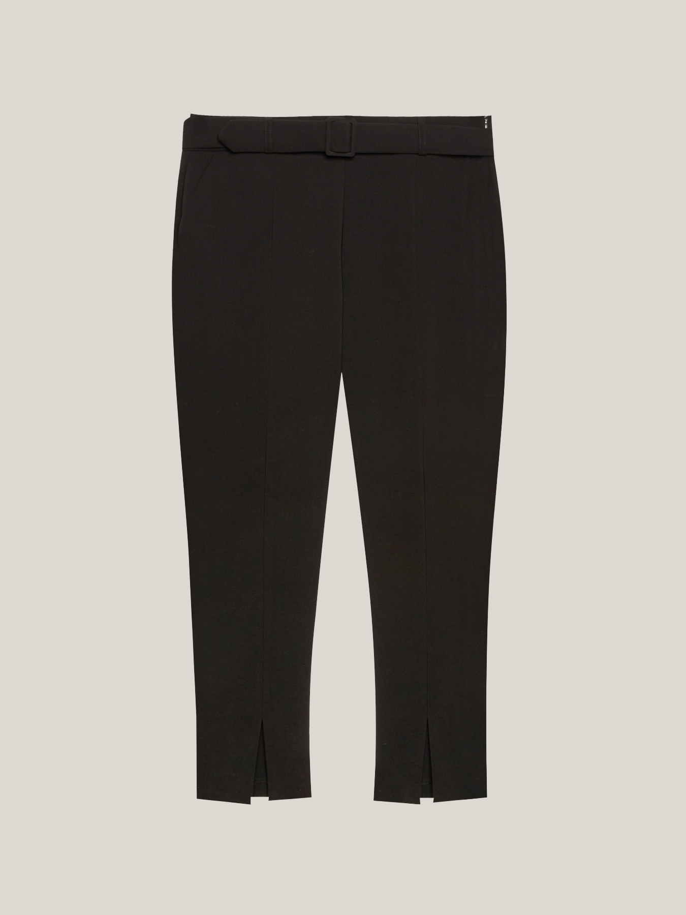 Pantalones con cinturón de tela image number 3